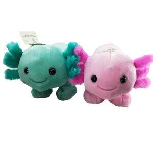 Build A Bear Workshop Axolotl Set of 2 Mint Pink New Online Exclusive 18" Pair